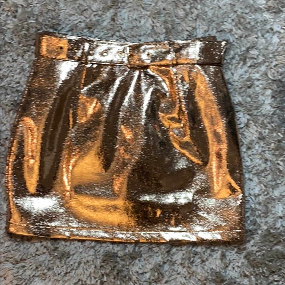 SUPERDOWN GOLD MINK SKIRT - REVOLVE